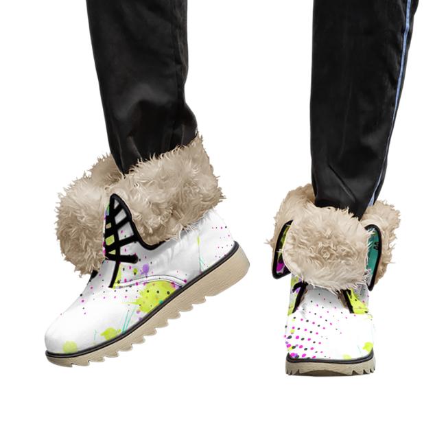 Preview: Winterboots mit Hundemotiv Mäusi - gefütterte Winterschuhe, Stiefel, bunt, Grösse 35-44, Mix, Mischling, Staffordshire, Staff, AmStaff, SOKA, Familienhunde